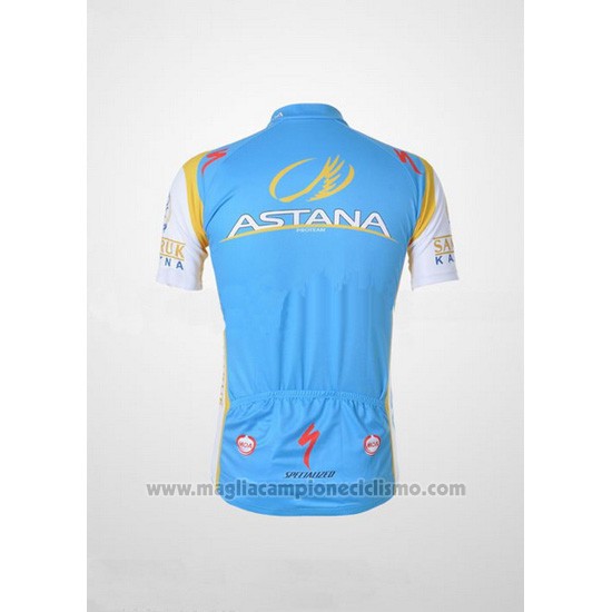 2012 Abbigliamento Ciclismo Astana Azzurro Manica Corta e Salopette